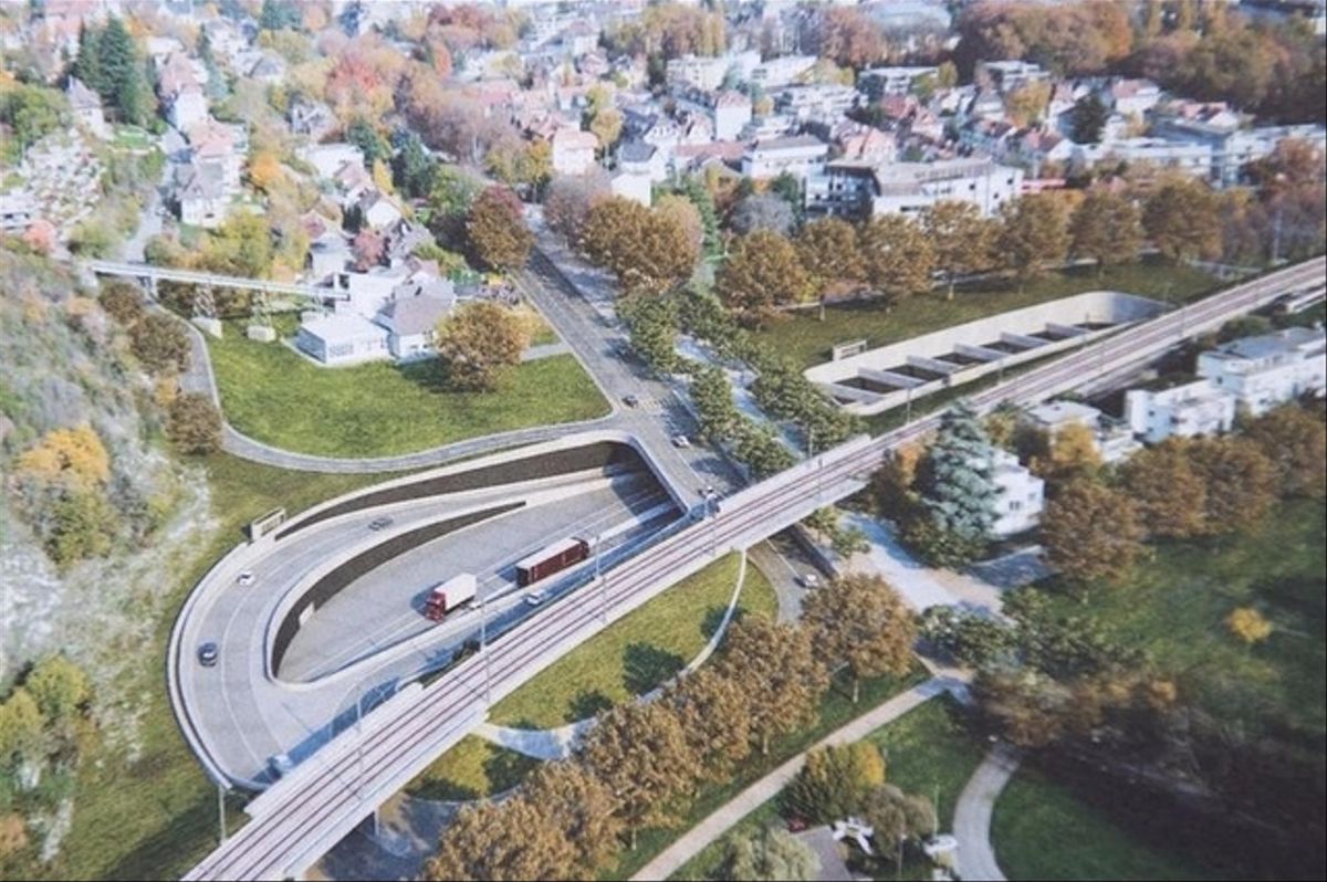 Le projet de 2,2 milliards de francs pour la branche Ouest visait à soulager Bienne et Nidau du trafic de transit. 