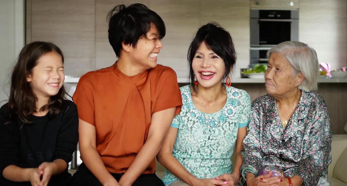 Quatre générations rassemblées sous l’œil de la caméra de la réalisatrice.