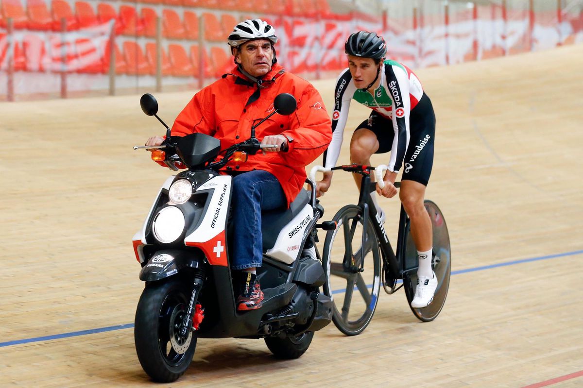 Daniel Gisiger a guidé les pistards suisses (ici Silvan Dillier en 2016) jusqu’à des finales olympiques.