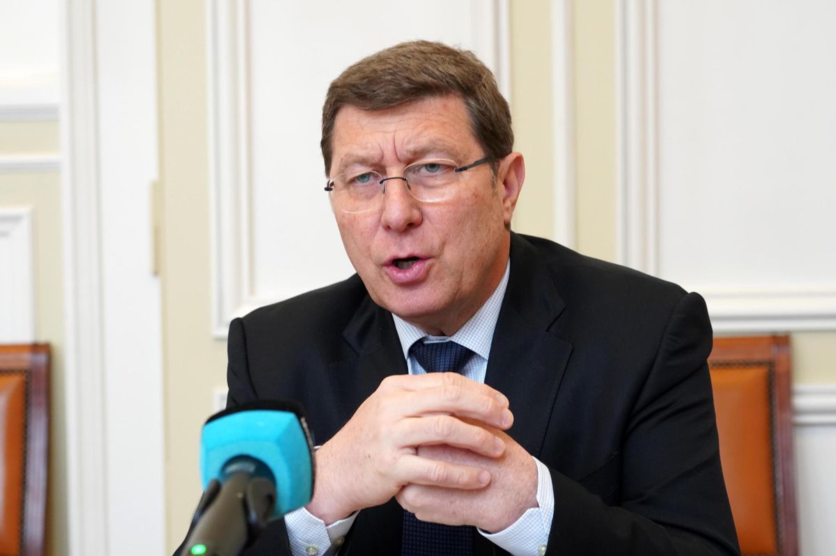 Conférence presse à huis clos du conseil d’Etat:  Mauro Poggia. Photo LUCIEN FORTUNATI