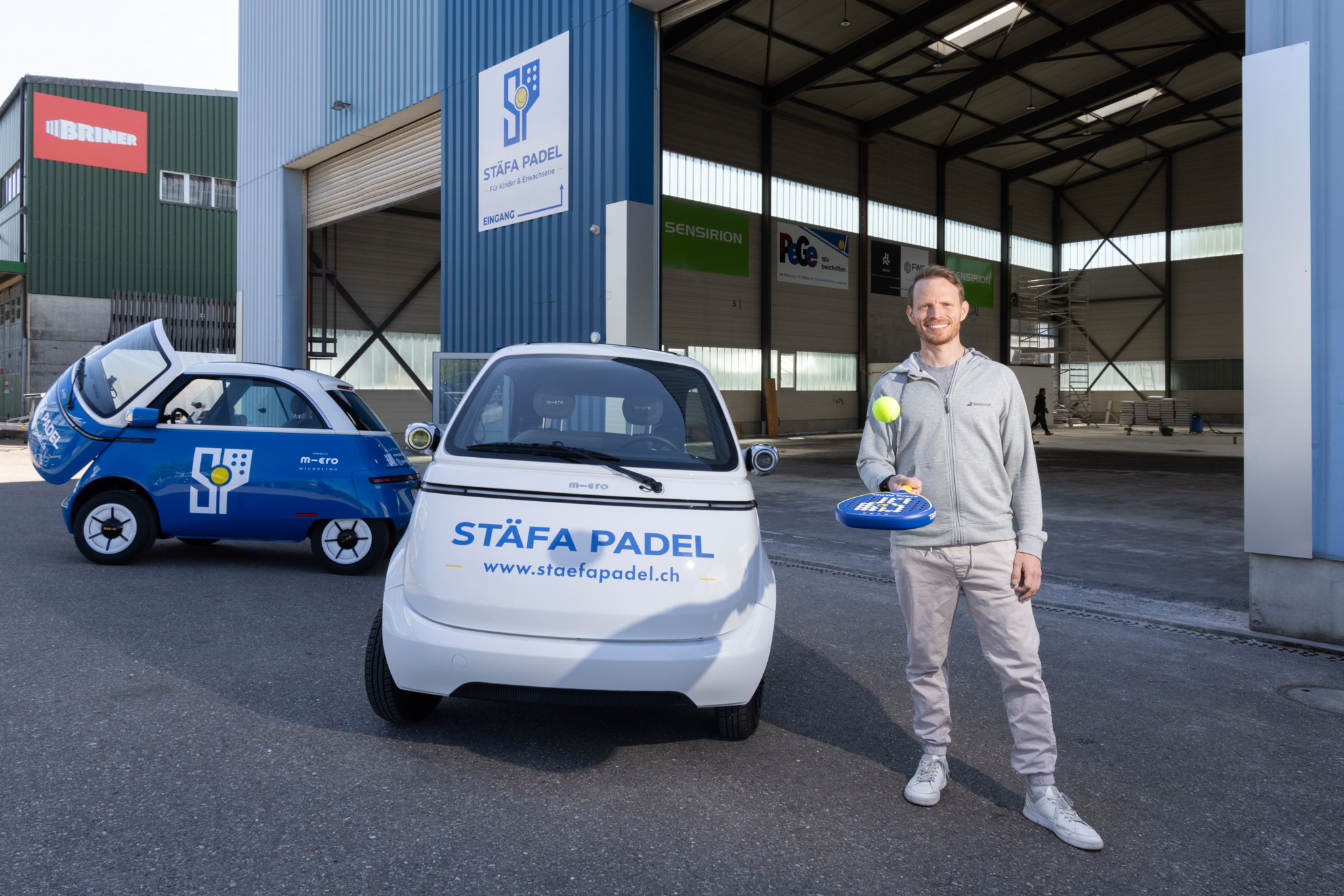 Blockierter Recyclinghof: Er bringt das Padelspiel ins Stäfner Industriequartier