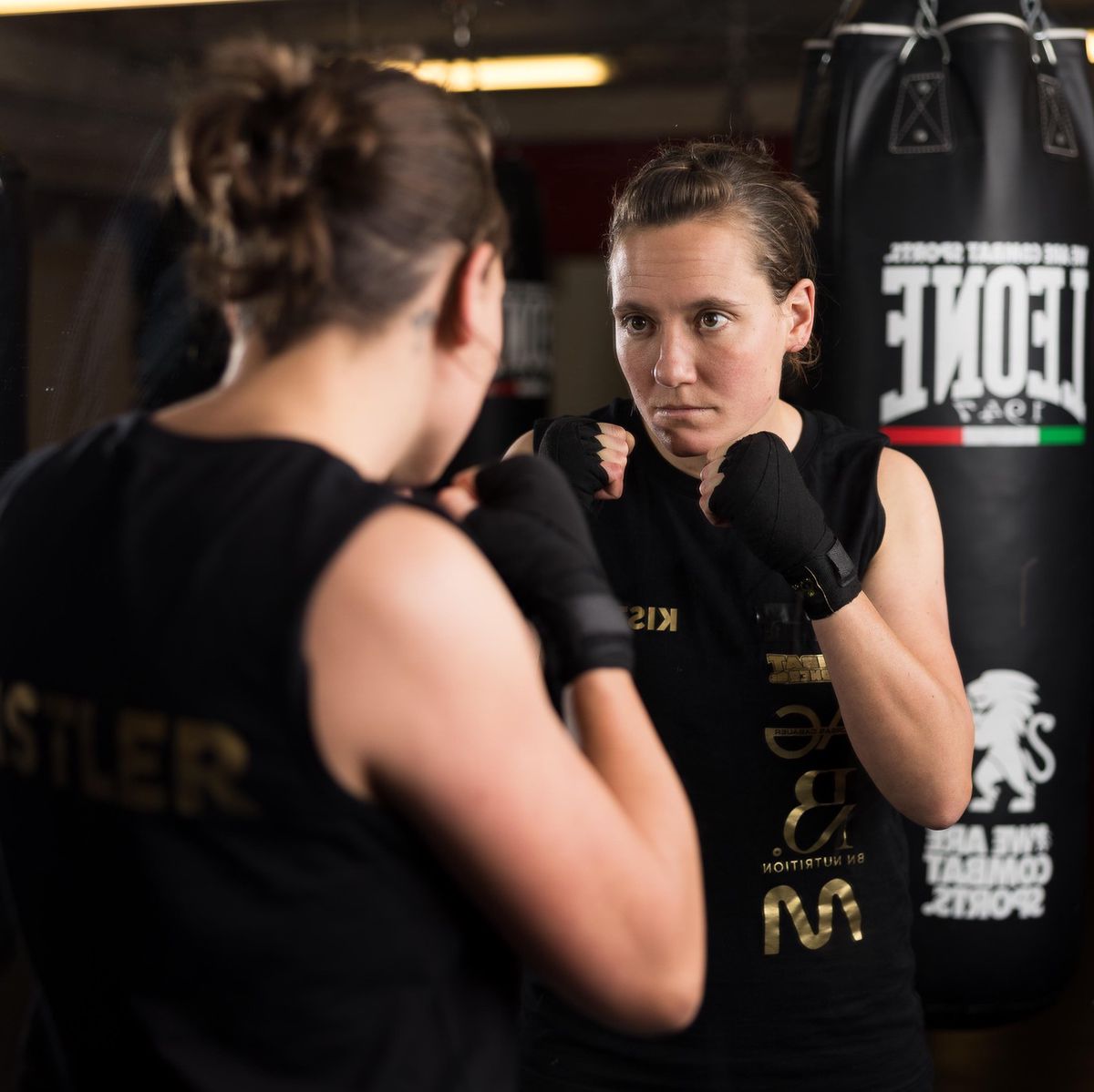 Portrait de la boxeuse professionnelle Anais Kistler, le mardi 19 novembre 2024 a la Club Pugilistique de Carouge, a Carouge (Bastien Gallay / GallayPhoto)