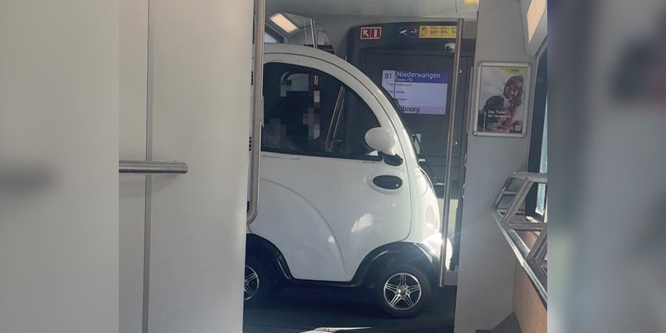 Verwunderung in BLS-Zug: Frau nimmt Microcar mit in die S-Bahn – «Autöli ...