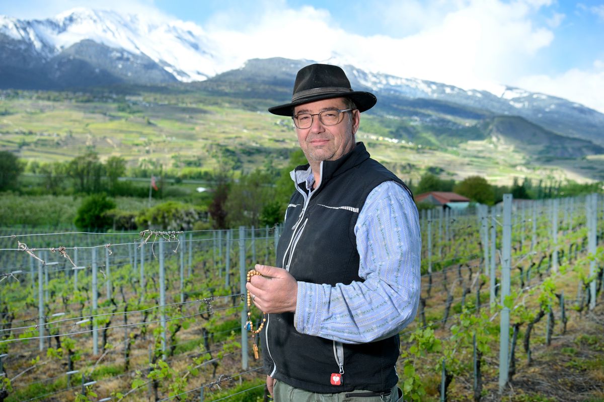 Le vigneron de Bramois Christophe Jacquod.