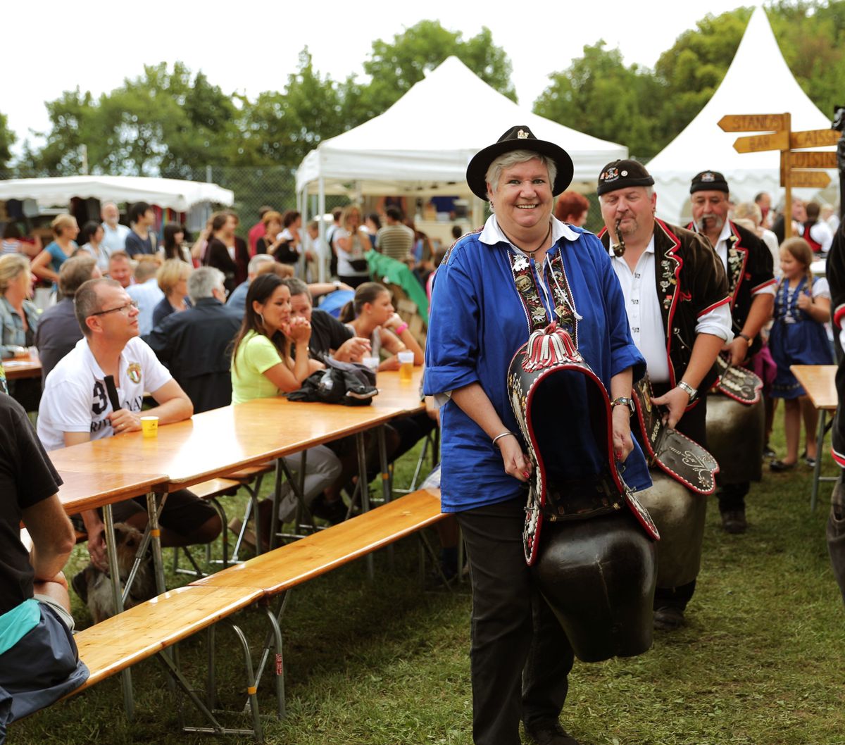 Ambiance festive assurée au Pregny Alp Festival (ici des sonneurs de cloches en 2015).