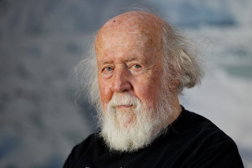 (FILES) Canadian-French Astrophysicist Hubert Reeves looks on during the 13th International Meteo and Climate Forum on May 27, 2016 in Paris. Reeves, who was renowned for his work popularizing space science, died October 13, 2023, aged 91, his son said in a post on Facebook. "My whole family joins me in the pain of having to announce that our dear father has gone to join the stars," Benoit Reeves said on the social media network. (Photo by MATTHIEU ALEXANDRE / AFP)