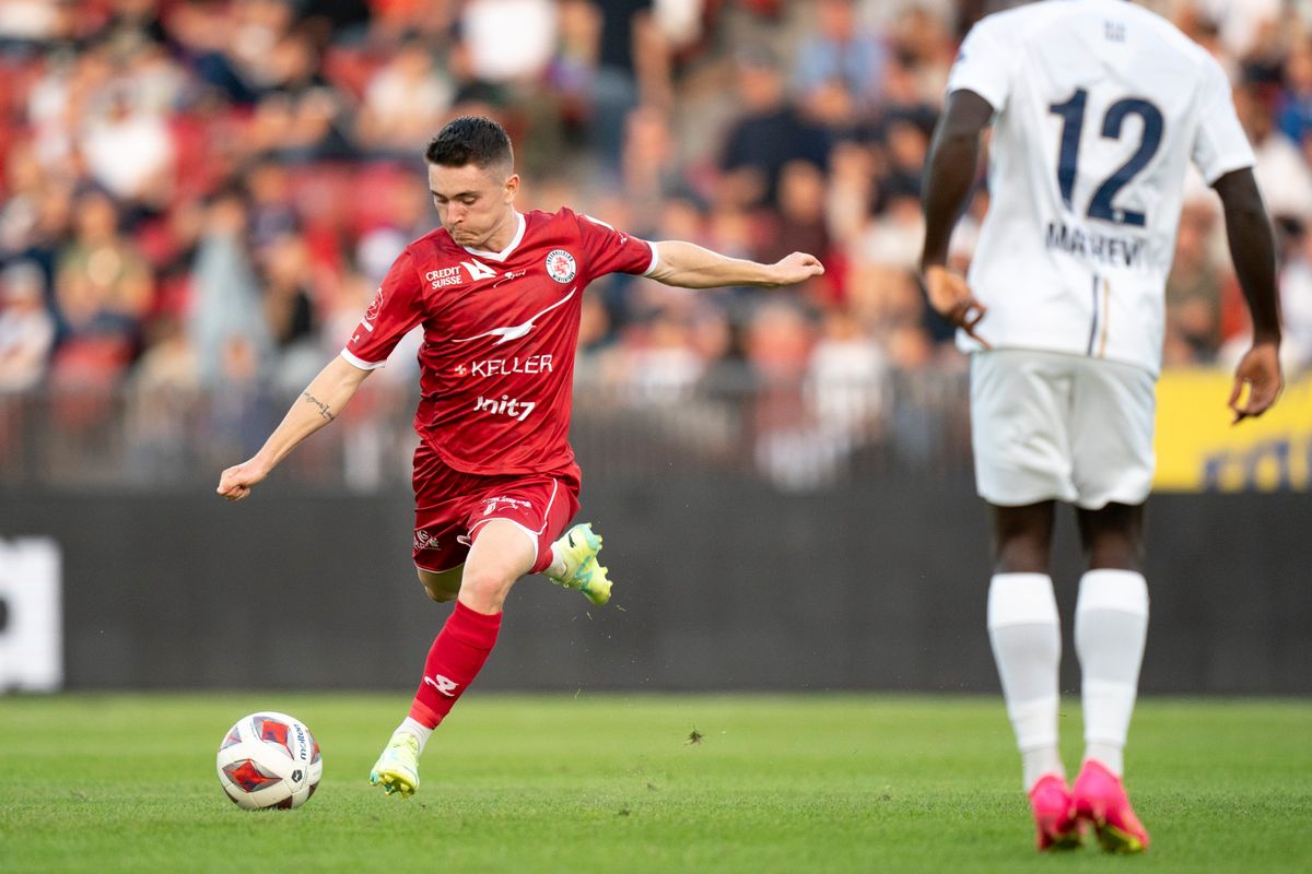 07.10.2023; Zuerich; Fussball Super League - FC Zuerich - FC Winterthur, Matteo di Giusto (Winterthur) (Claudio Thoma/freshfocus)