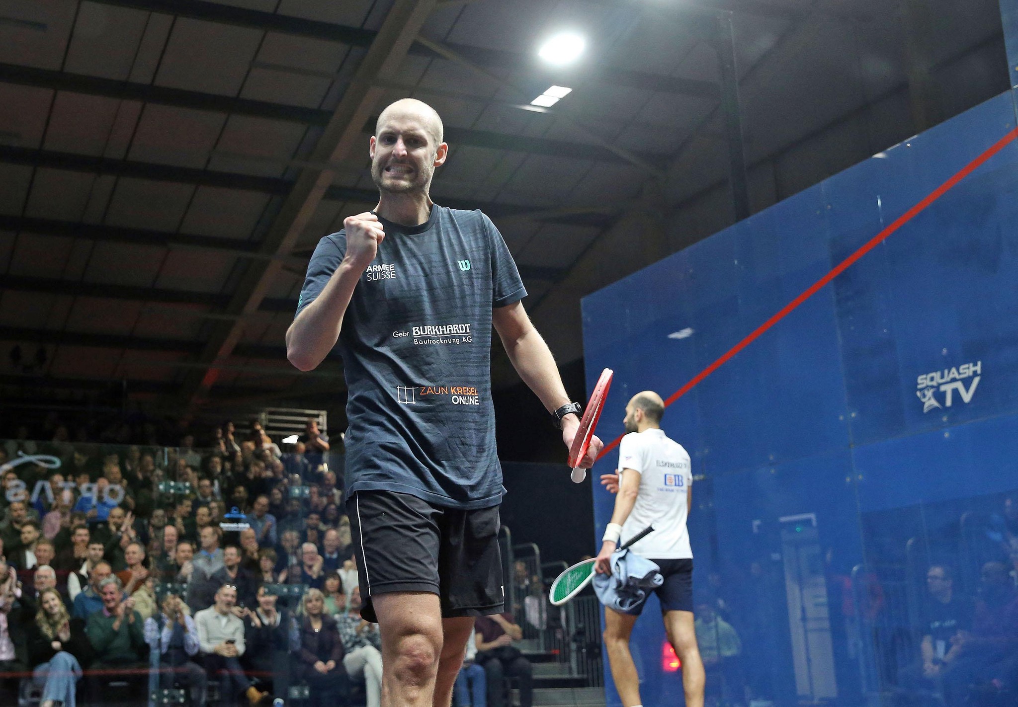 «Yes!»: Nicolas Müller freut sich in Wimbleon über den Sieg gegen Marwan ElShorbagy.