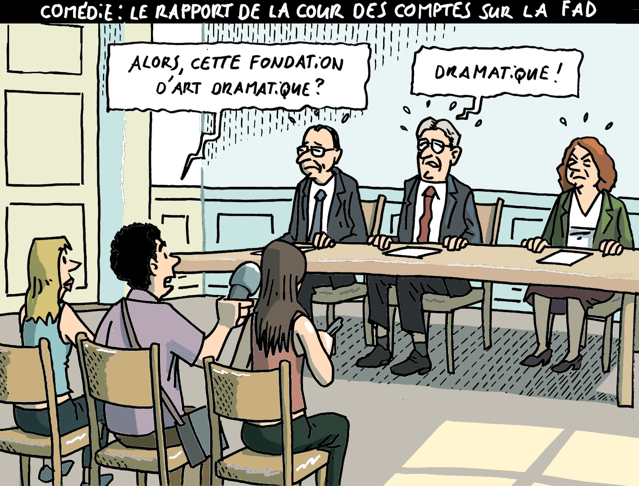 Dessin du 22 août: Comédie: le rapport de la Cour des comptes sur la FAD