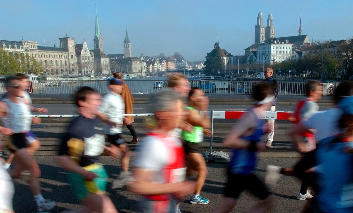 Des coureurs lors d'un marathon.