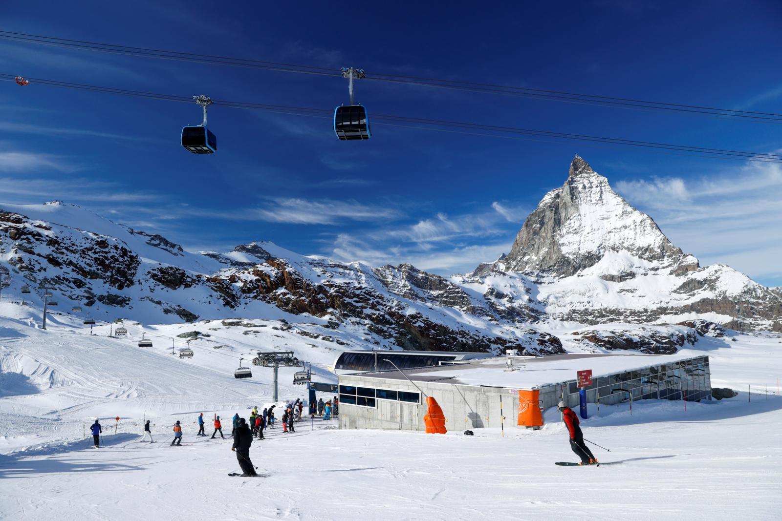 Skifahrer in Zermatt