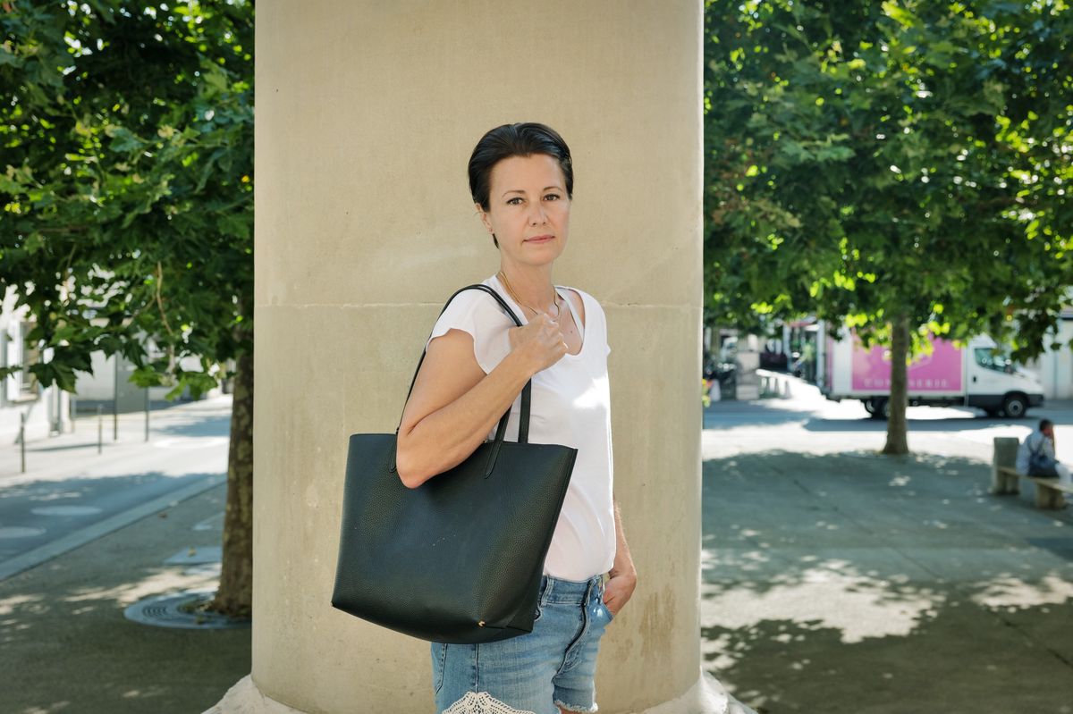 Genève, le 17 juillet 2024. Carouge. rencontre avec Laurence Pierrat qui témoigne.