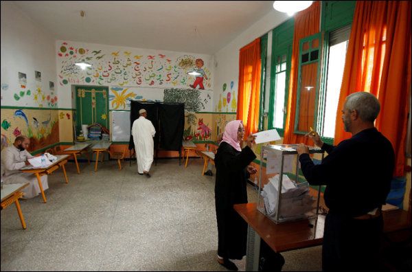 Bureau de vote à Rabat (Maroc), le 7 octobre 2016.