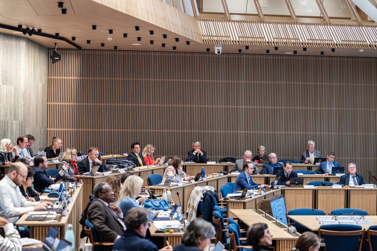 Genève , le 9 décembre 2023.  Réunion du Conseil Municipal de la VIlle de Geève pour le vote du budget 2024. 
Photo Pierre Albouy/Tribune de Genève