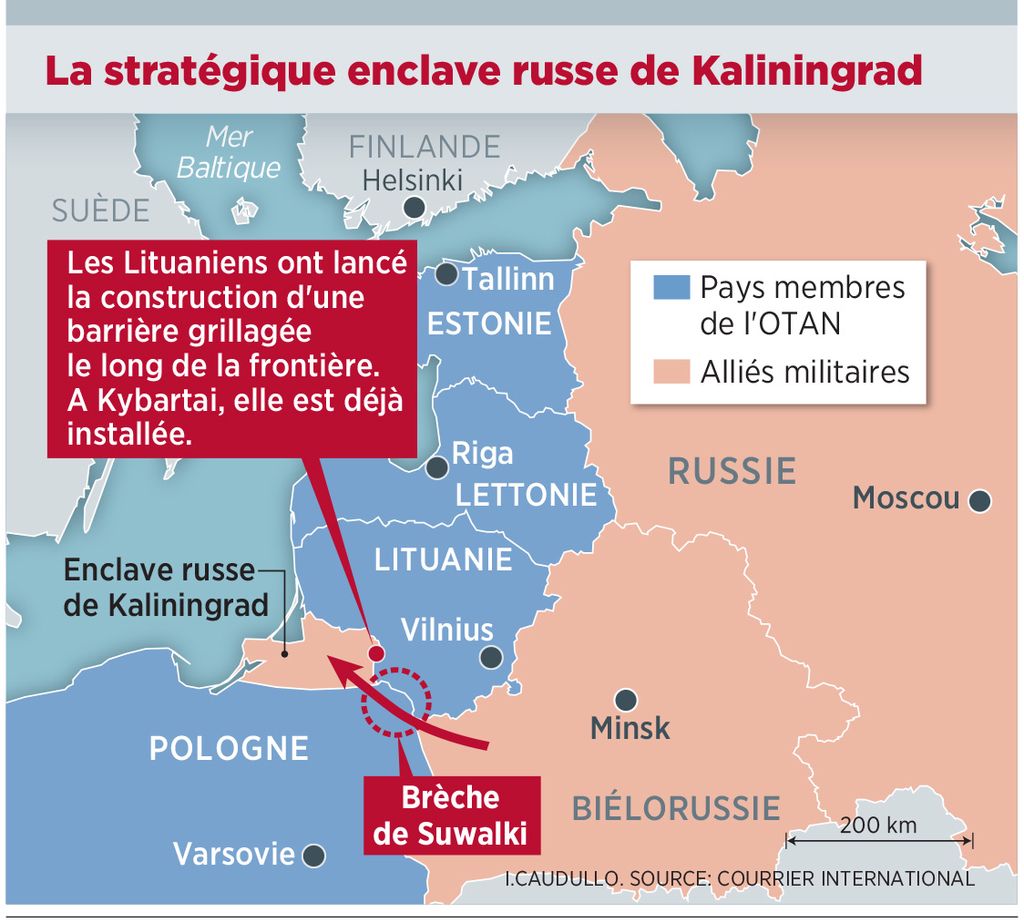 En Lituanie, une clôture symbolique s&#39;élève face à la «menace» russe |  Tribune de Genève