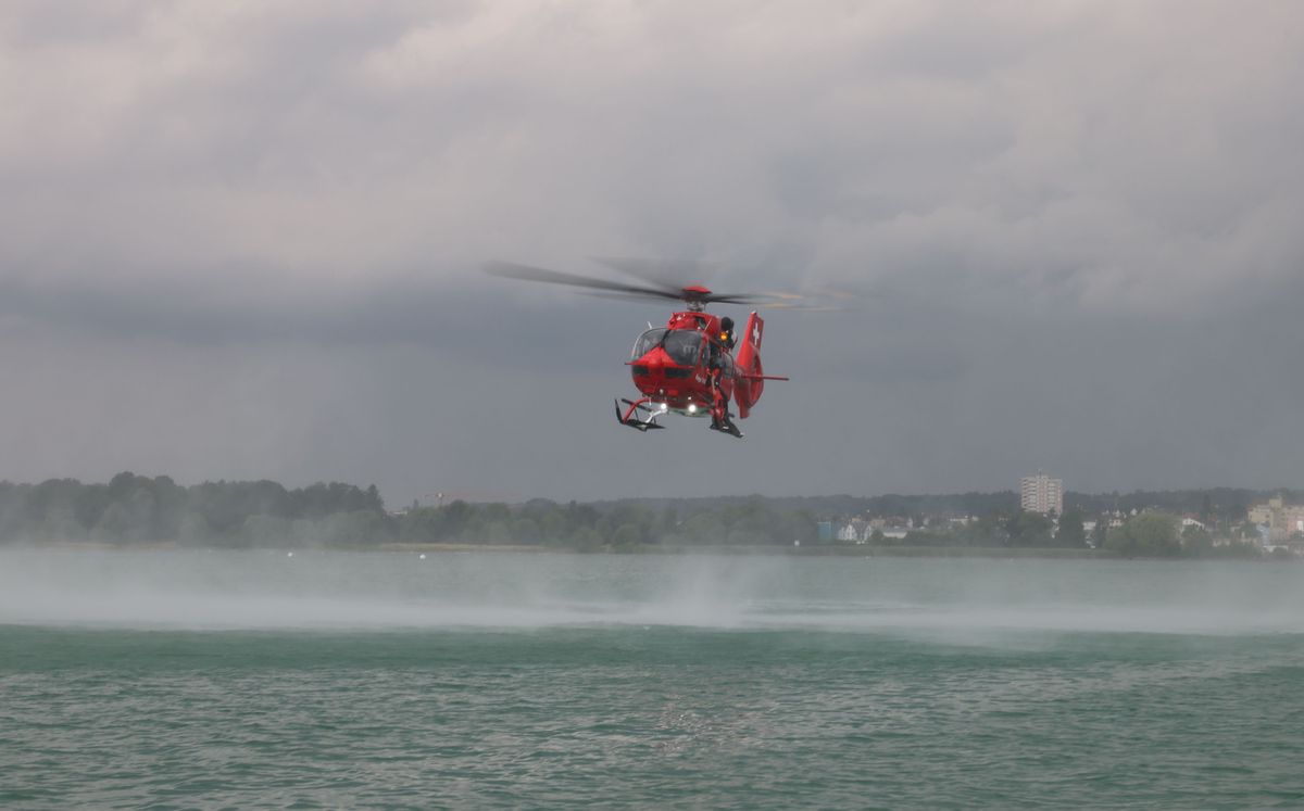 L’hélicoptère de sauvetage de la Rega lors d’un récent exercice.
