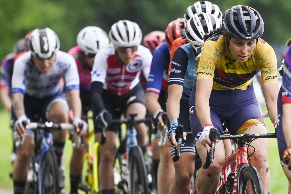 06.06.2021; Frauenfeld; RADSPORT Tour de Suisse Women - 2. Etappe Frauenfeld - Frauenfeld;Elise Chabbey (SUI) Elizabeth Deignan (GBR) (Andy Mueller/freshfocus)