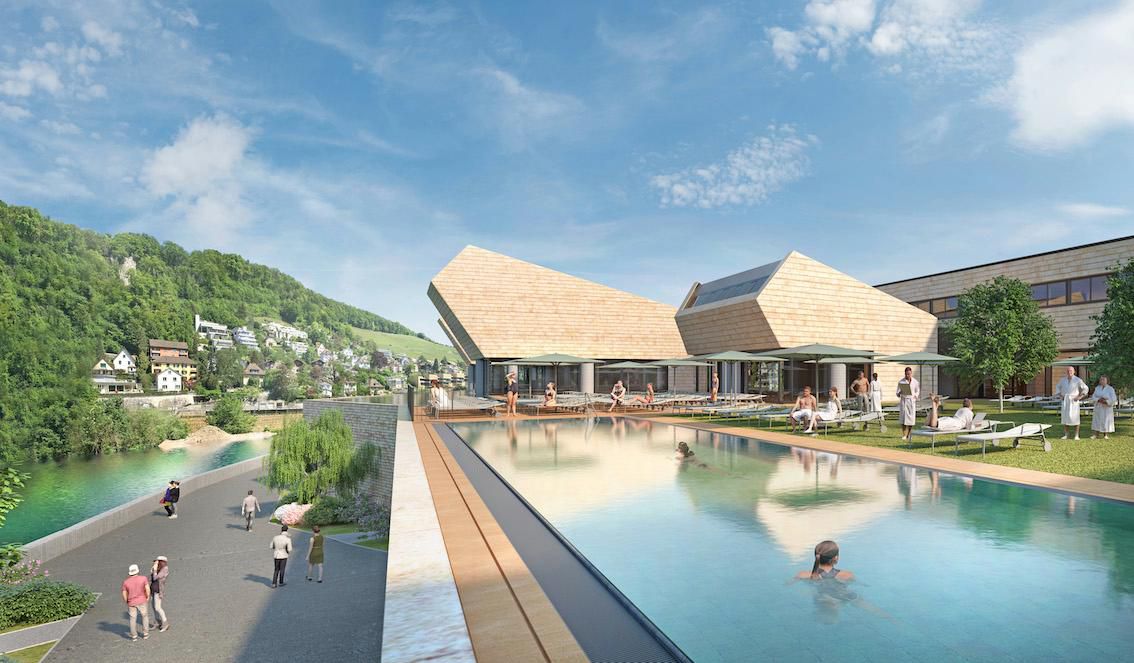 Les bains thermaux de Baden bénéficient d’un nouvel écrin  réalisé par l’architecte Mario Botta.