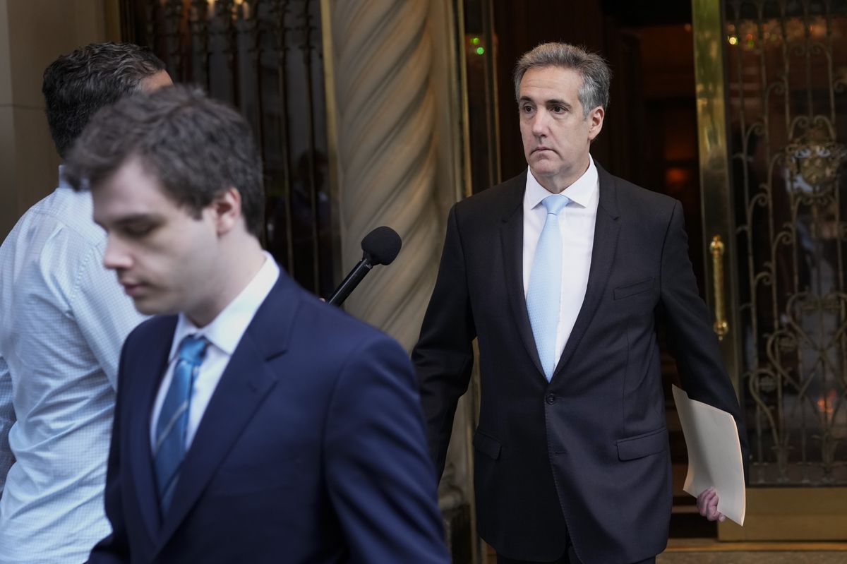 Michael Cohen leaves his apartment building on his way to Manhattan criminal court in New York, Tuesday, May 14, 2024. (AP Photo/Seth Wenig)
Michael Cohen