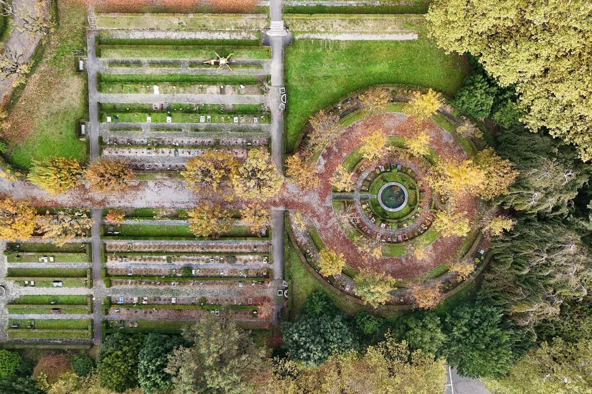Lausanne, le 22 octobre 2024, jubilé du cimetière de Bois-de-Vaux, conçu par l'architecte Alphonse Laverrière en 1924. Le cimetière fête ses 100 ans. ©Florian Cella/24H
