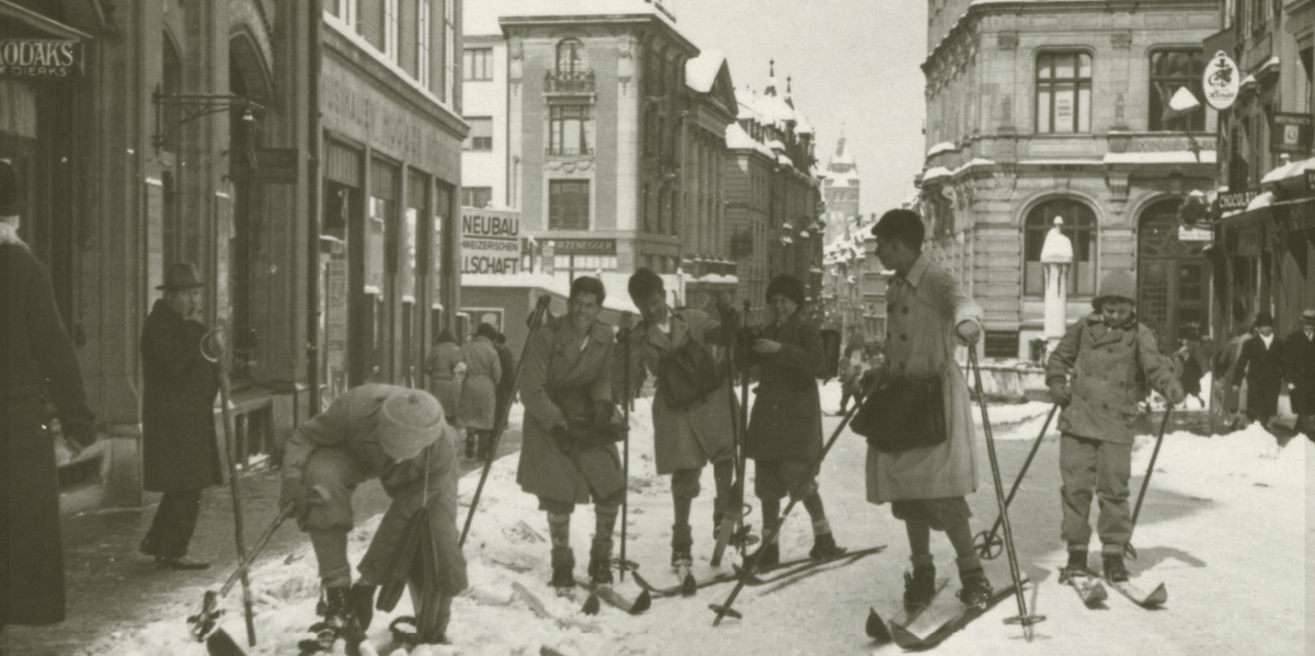 1931 年 3 月の降雪により都市は閉鎖された