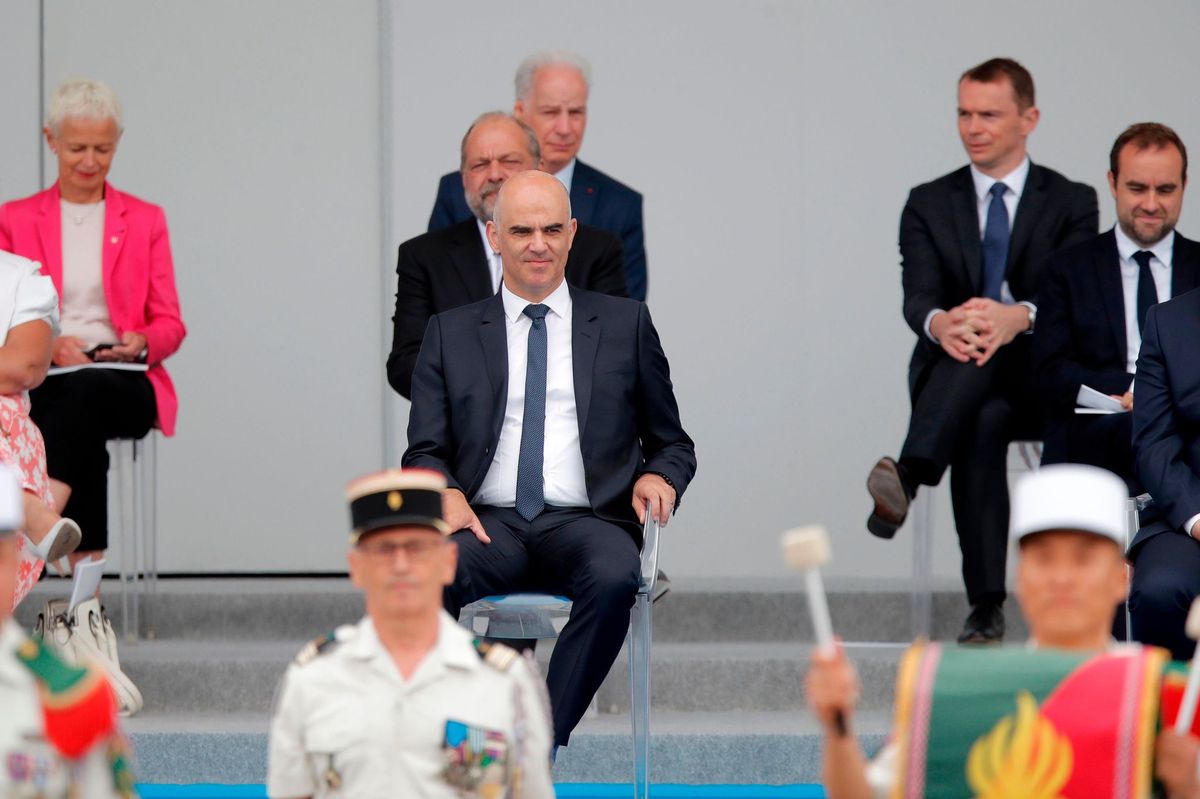 Alain Berset lors de la cérémonie officielle du 14 juillet.