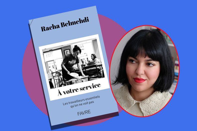 Couverture du livre «À votre service» de Racha Belmehdi avec portrait de l’auteure.