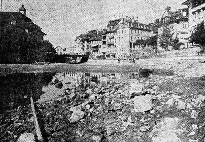 Trockenen Fusses durch den Fluss