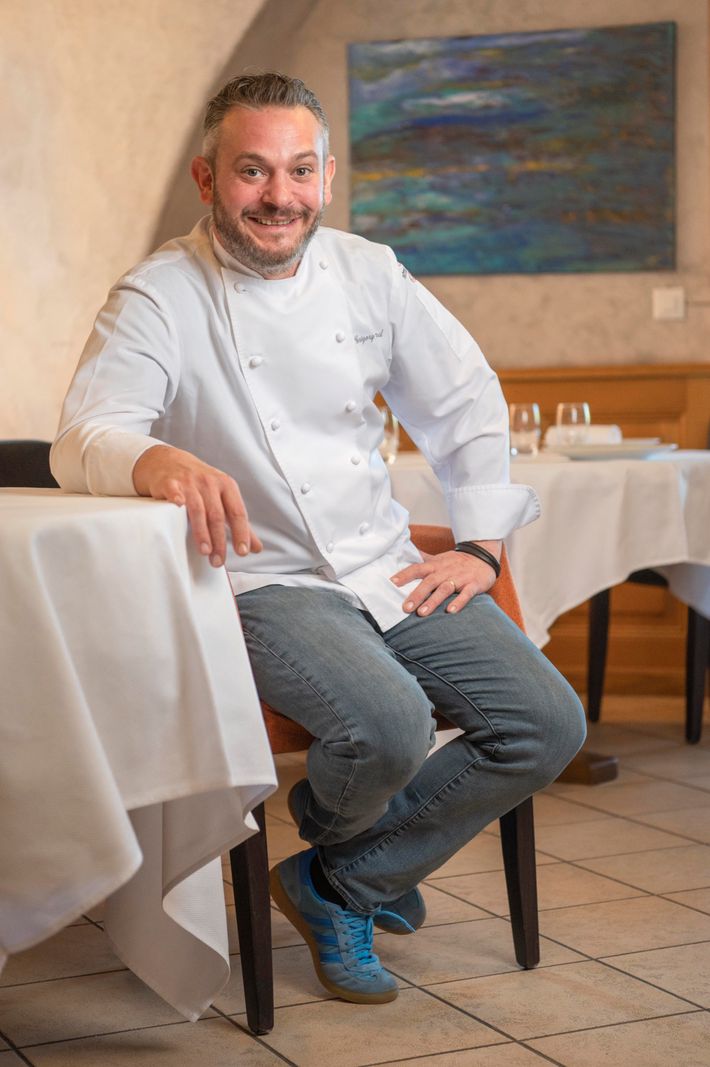 OLLON LE 28 SEPTMBRE 2023. Grégory Halgand Découverte de l'année Gault & Millau , chef de l'Hôtel de Ville. © J-P Guinnard/24Heures