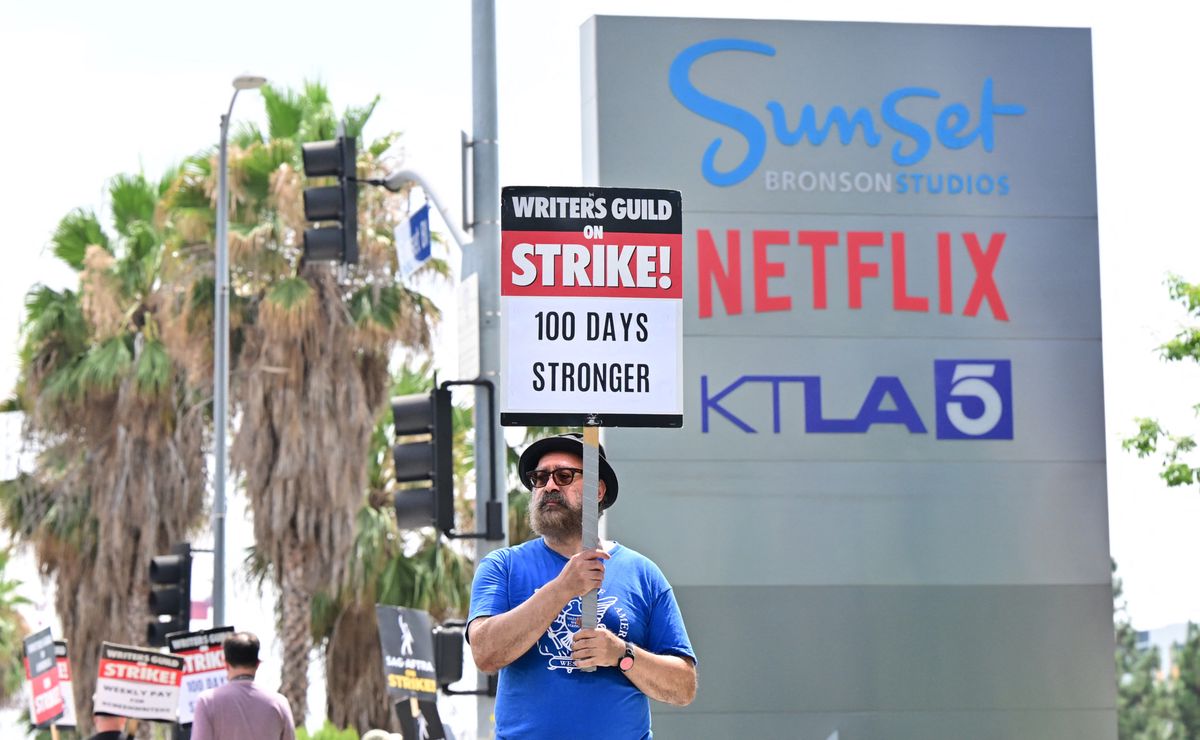 Devant le siège de Netflix en août 2023.