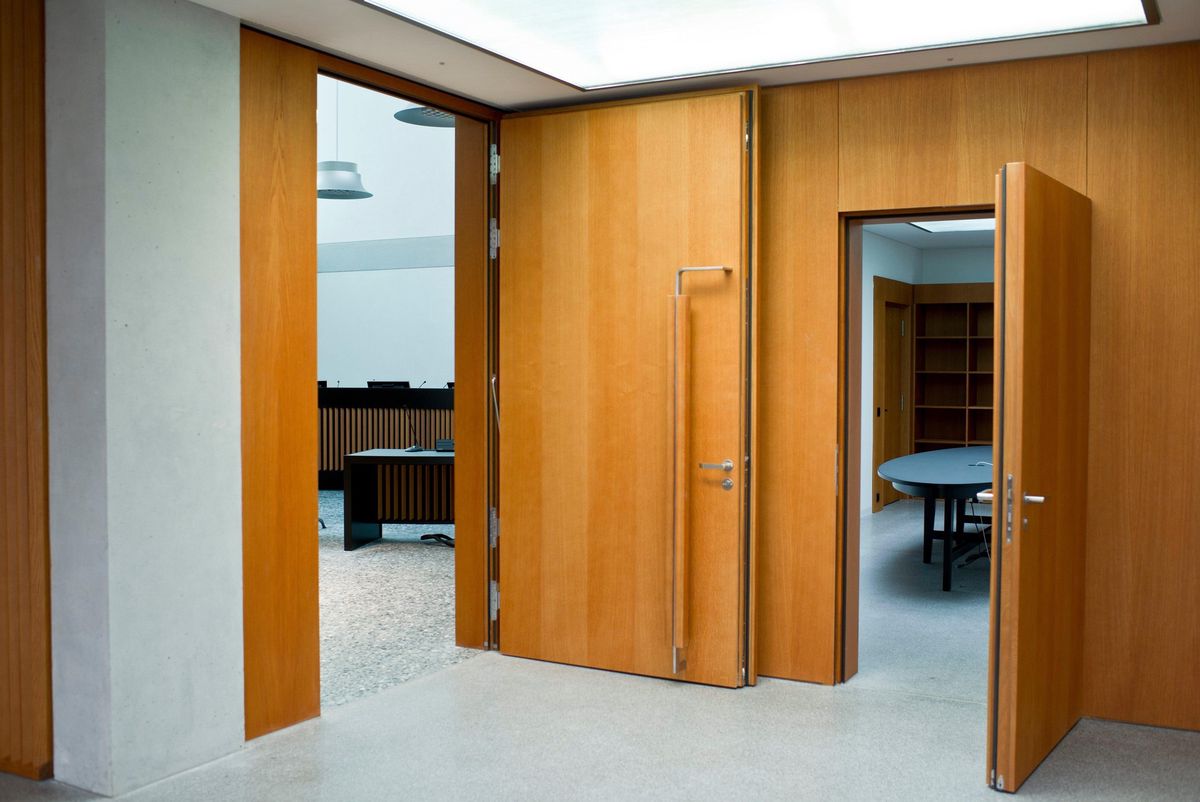 Vue intérieure du Tribunal administratif fédéral lors de la remise des clés à St. Gallen, le 11 janvier 2012.