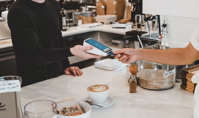 Kasse bei Restaurant 