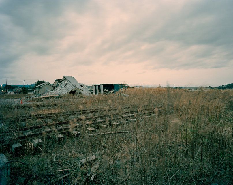 Vier Jahre nach dem Tsunami: Der Bahnhof von Tomioka ist etwa 10 Kilometer vom Atomkraftwerk Fukushima entfernt.