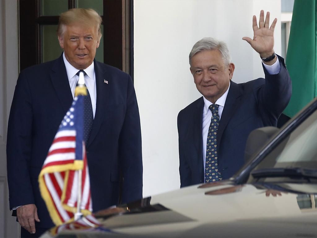 Le président américain Donald Trump a accueilli son homologue mexicain Andres Manuel Lopez Obrador à la Maison-Blanche.