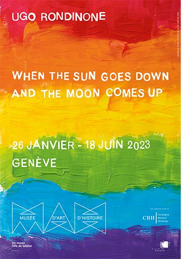 L’affiche de l’exposition d’Ugo Rondinone au MAH