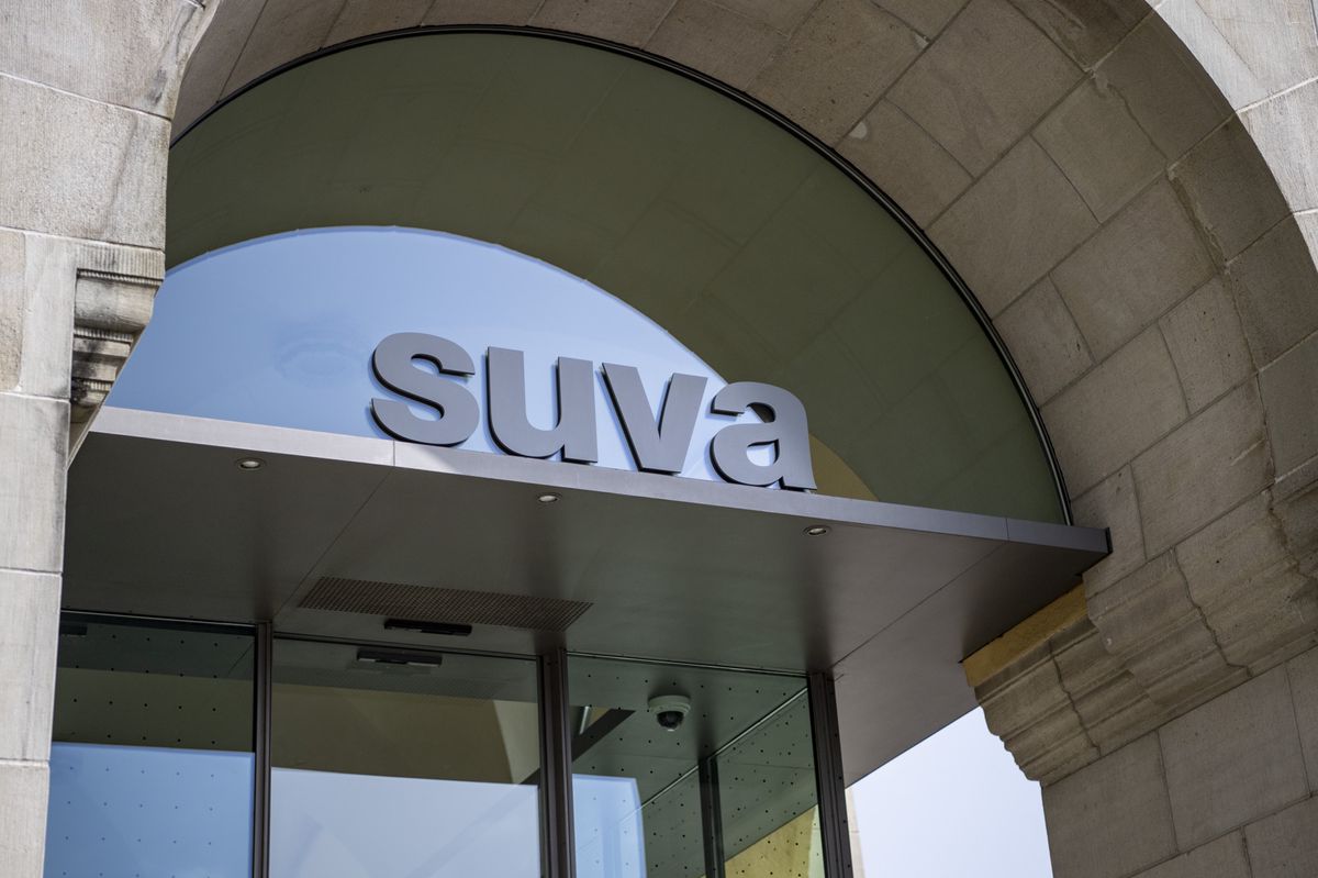 Der Eingangsbereich des SUVA Hauptsitz in Luzern anlaesslich der Bilanzmendienkonferenz am Freitag, 18. Juni 2021.(KEYSTONE/Urs Flueeler).