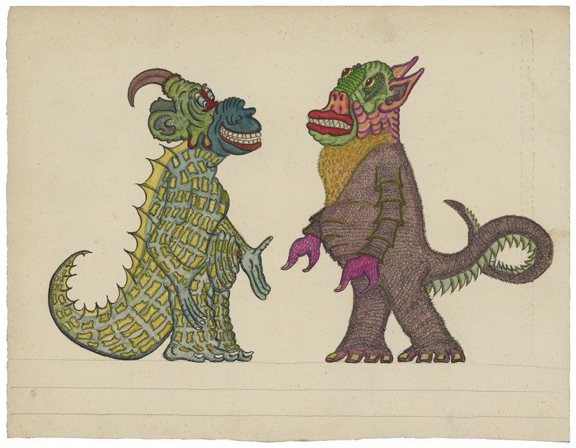 Josep Baqué - Sans titre, entre 1932 et 1967 - mine de plomb, encre et gouache sur papier - 25 x 32,4 cm