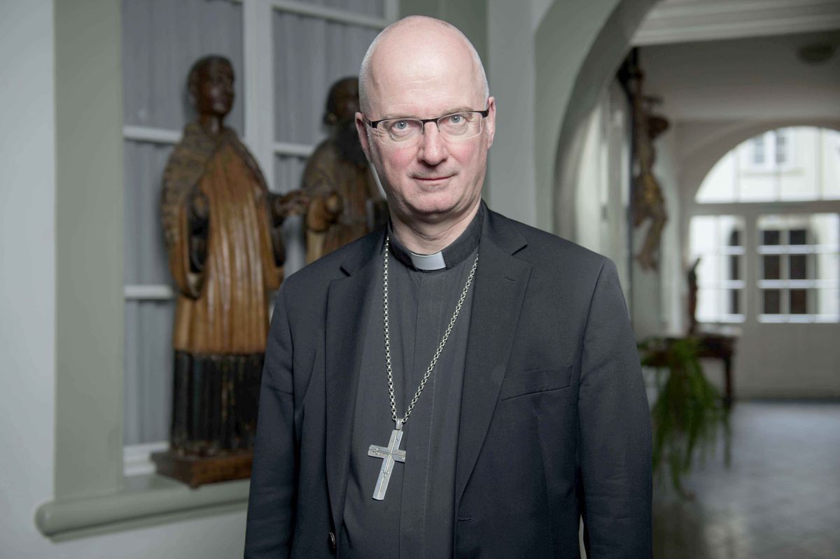 FRIBOURG LE 9 NOVEMBRE 2017.Charles Morerod, dominicain , évêque de Lausanne, Genève et Fribourg et Neuchâtel. (24 HEURES /Jean-Paul Guinnard)