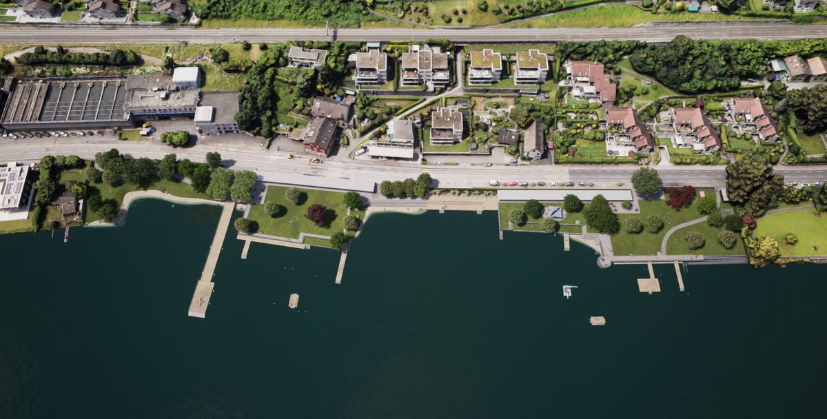 Visualisierung des Seeufers Bürger in Thalwil