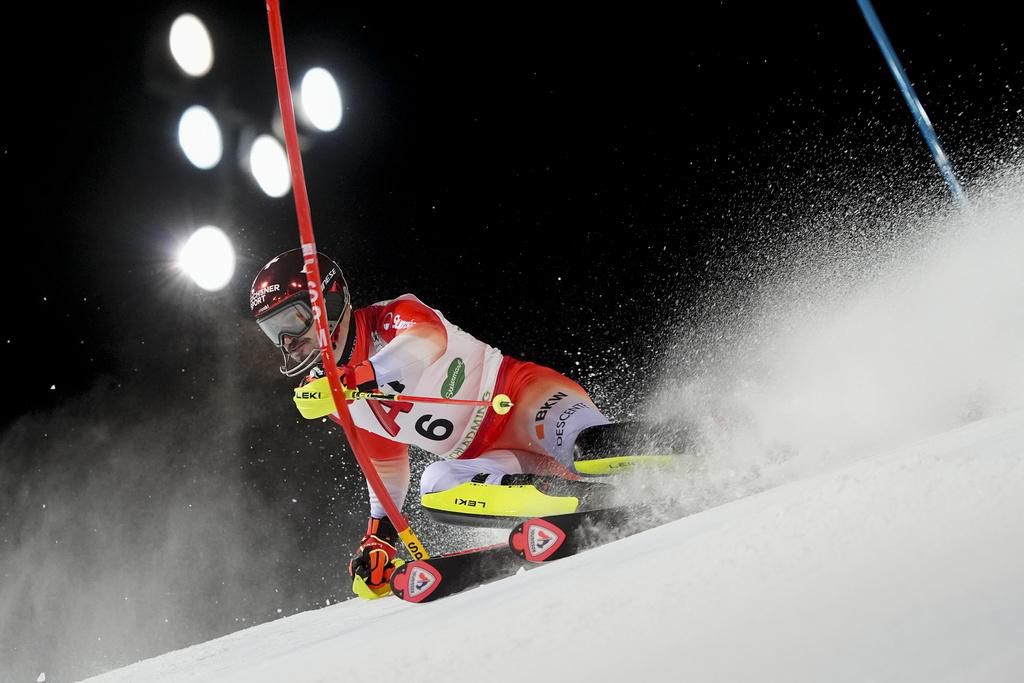 Loic Meillard, skieur suisse, participe à une épreuve de slalom masculin de la Coupe du monde à Schladming, Autriche, le 29 janvier 2025.
