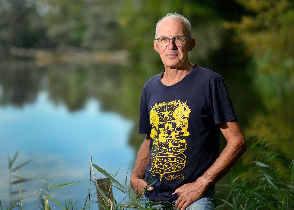 Noville,  le 29 septembre 2023. Portrait de Der.  Olivier Epars, surveillant de la réserve naturelle des Grangettes pour Pro Natura prendra sa retraite à la fin de l'année. 24HEURES/Chantal Dervey