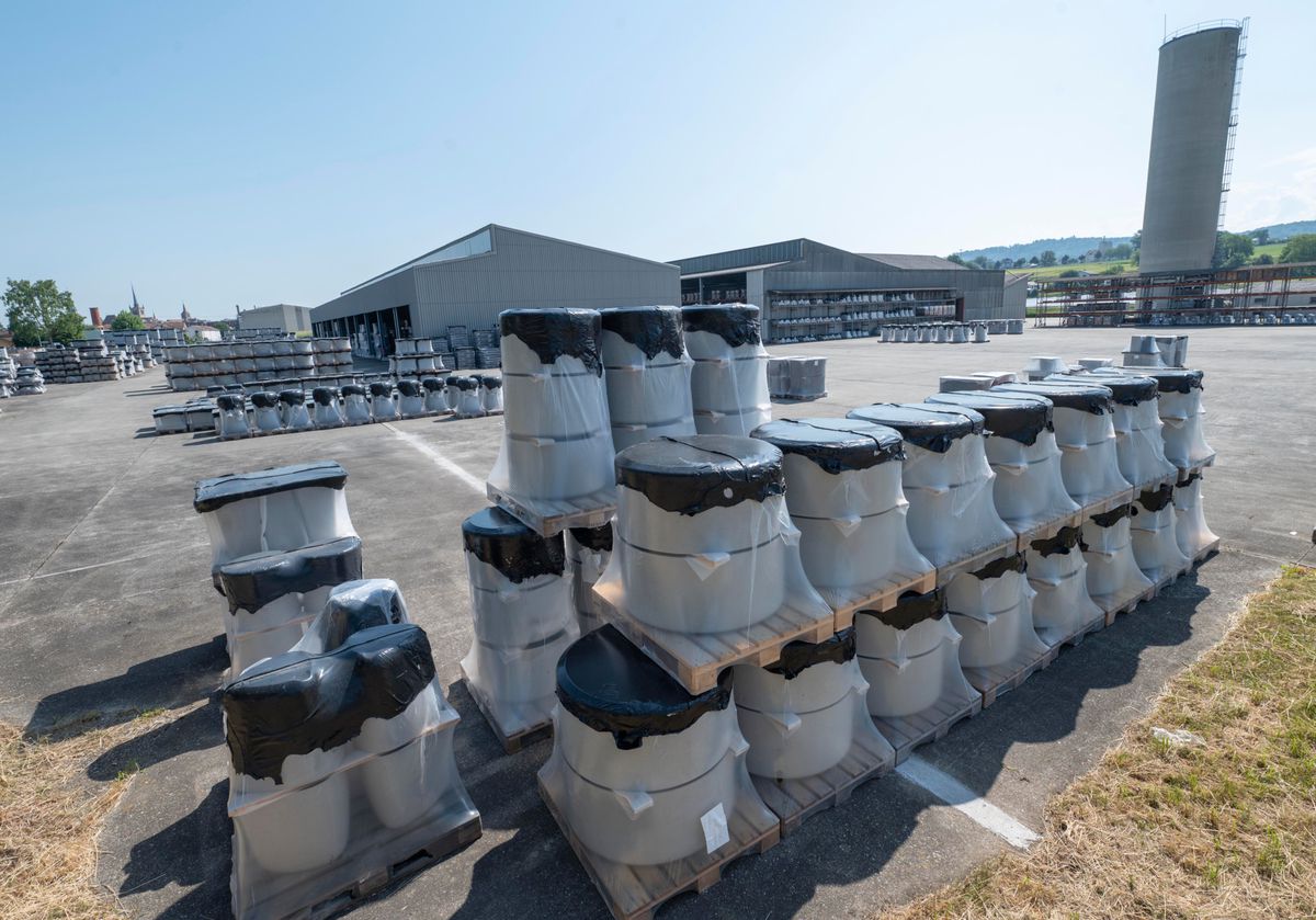 L’usine payernoise produit des plaques pour les façades et du mobilier de jardin.