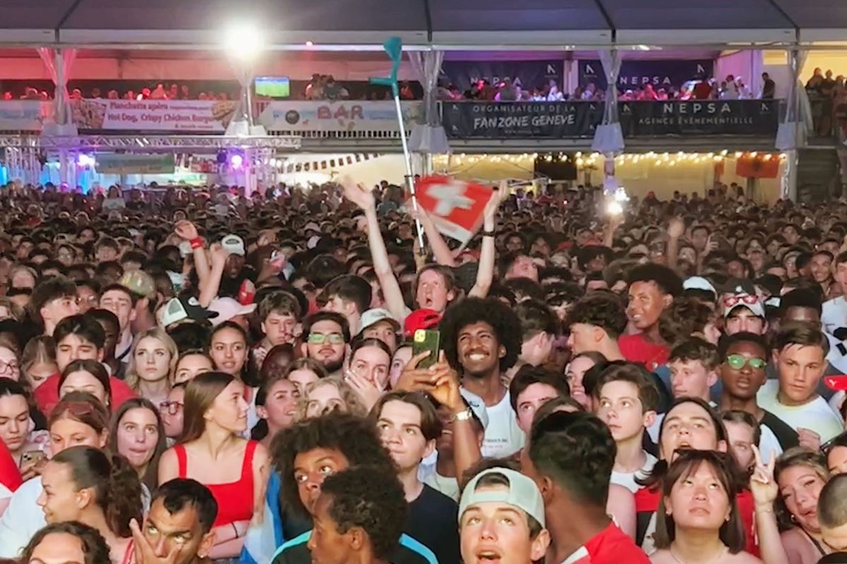 La fan zone de Plainpalais