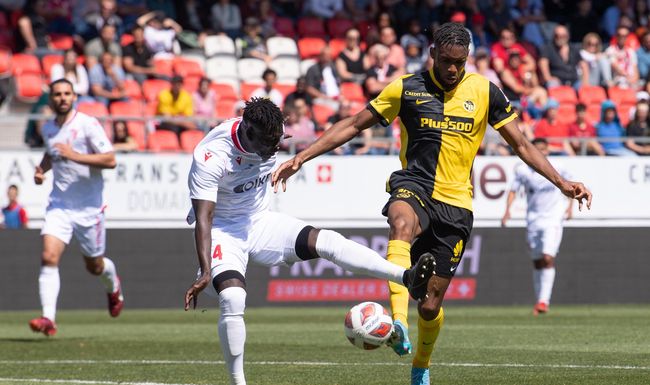 Jordan Siebatcheu a donné la victoire à Young Boys à la 97e minute, pour le plus grand désespoir de Birama Ndoye et des Valaisans.