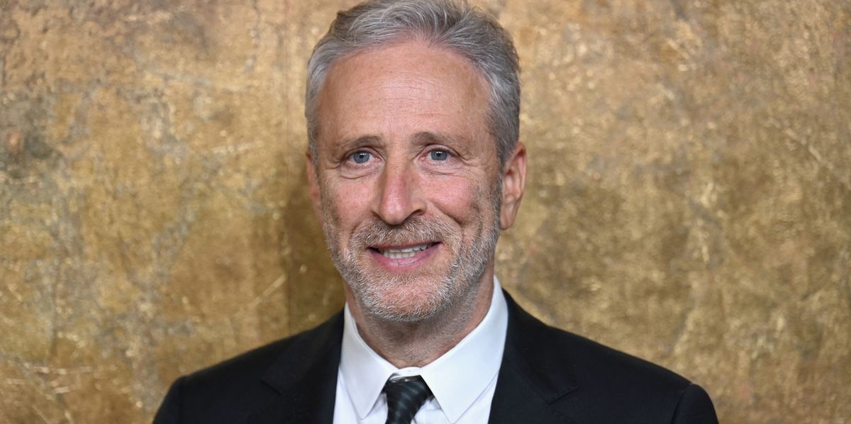 US comedian and writer Jon Stewart arrives for The Albies hosted by the Clooney Foundation at the New York Public Library in New York City on September 28, 2023. The Albies is the Clooney Foundation for Justice's annual event honoring courageous defenders of justice. The event is named in honor of Justice Albie Sachs, who is revered for his heroic commitment to ending apartheid, and will be hosted by Amal and George Clooney, co-founders of the Clooney Foundation for Justice, and Darren Walker, president of the Ford Foundation. (Photo by ANGELA WEISS / AFP)
