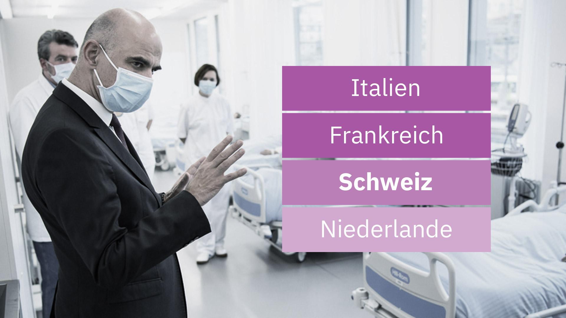 Steht gewaltig unter Druck: Gesundheitsminister Alain Berset beim Besuch eines Spitals in Neuenburg (16. Dezember 2020)