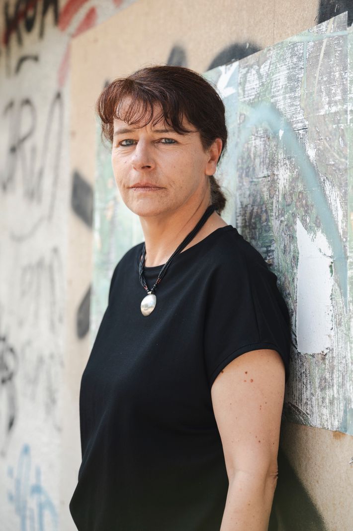 Vevey, le jeudi 6 juin 2024. L'autrice Catherine Lovey. (Marie-Lou Dumauthioz/24heures) 