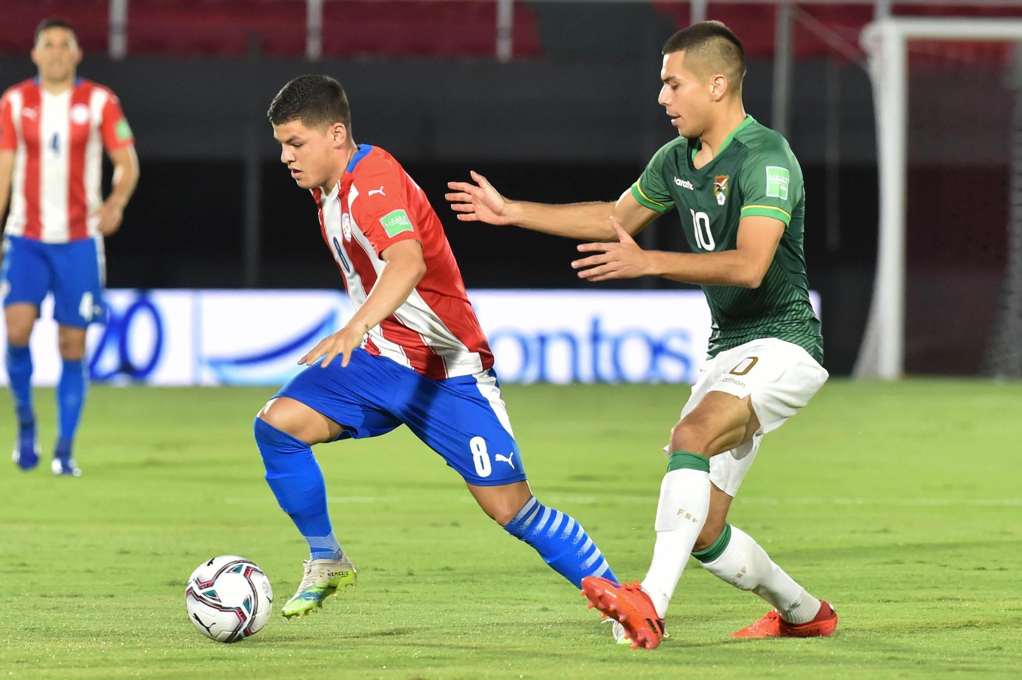 Boris Cespedes portait le No 10, mardi soir au Paraguay avec la Bolivie.