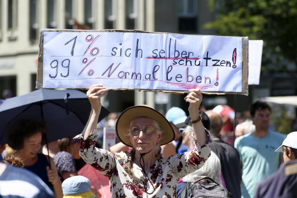 Demonstranten forderten ein Ende der Corona-Massnahmen. 