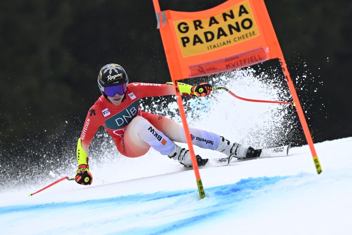 KVITFJELL, NORWAY - MARCH 2: Lara Gut-behrami of Team Switzerland in action during the Audi FIS Alpine Ski World Cup Women's Super G on March 2, 2024 in Kvitfjell Norway. (Photo by Jonas Ericsson/Agence Zoom/Getty Images)